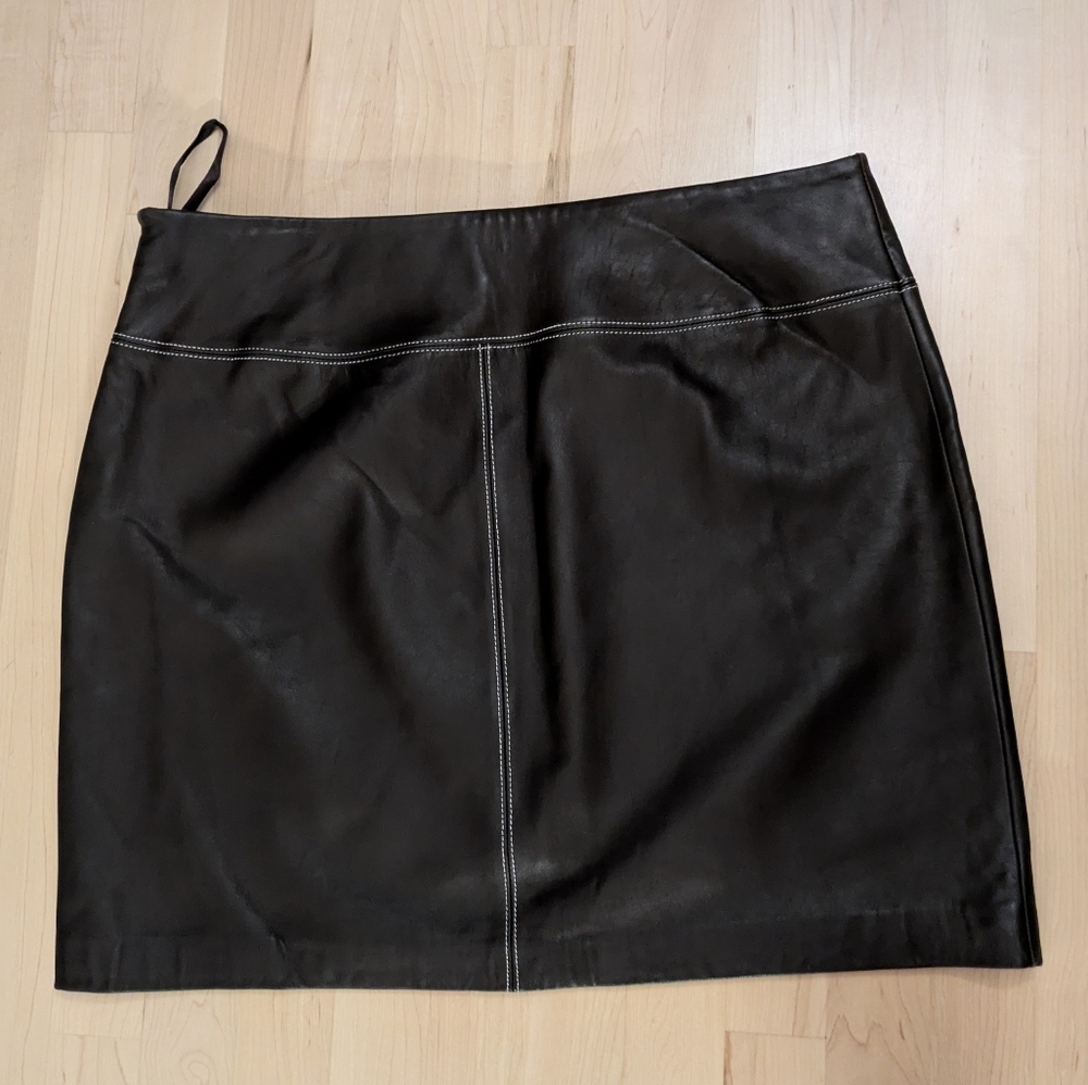 Vintage Context Leather Skirt